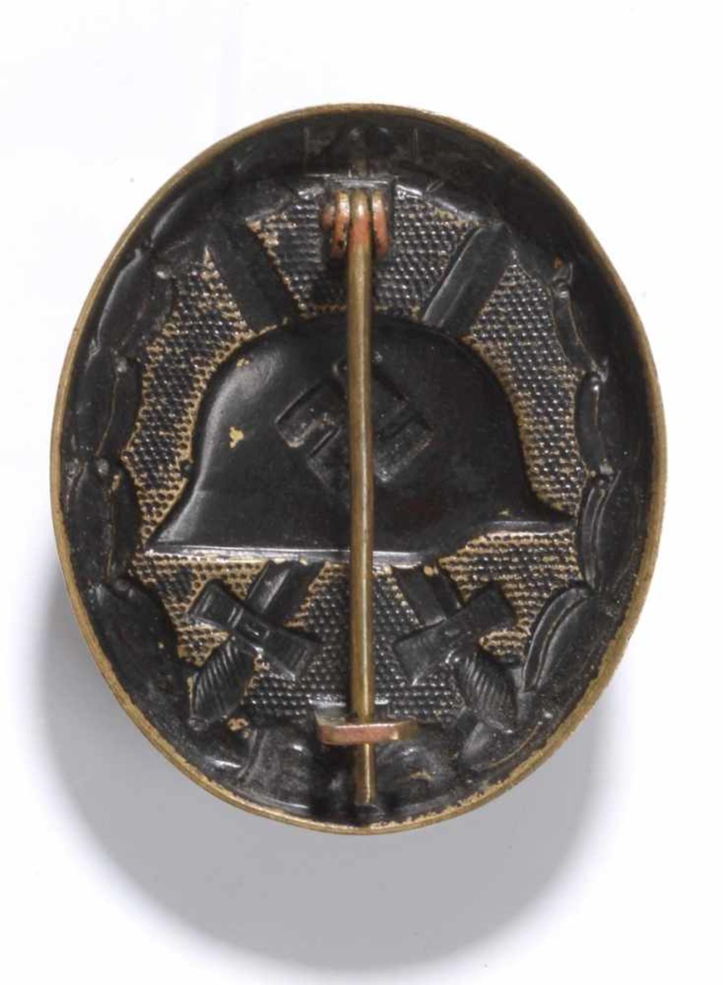 Orden, 3.Reich, Verwundetenabzeichen, 1.Form in Schwarz, Messing geschwärzt - Bild 2 aus 2