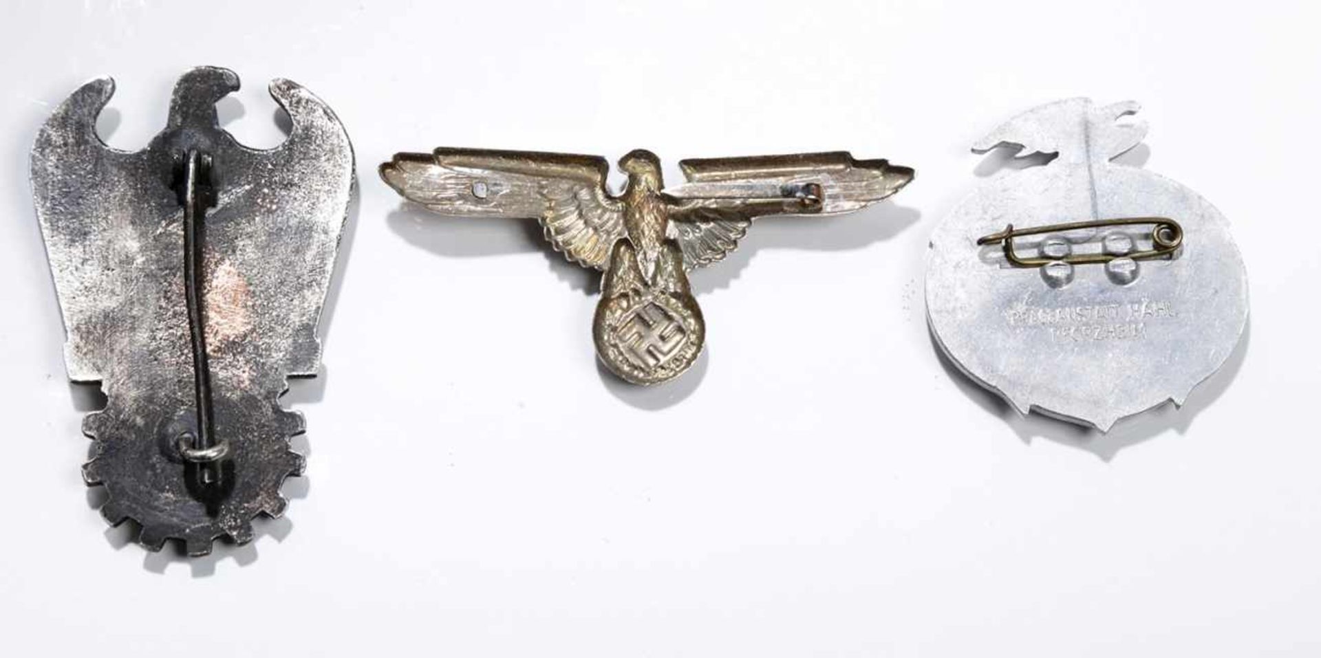 Abzeichen, 3.Reich, Konvolut 3-tlg., Seefahrt ist Not 1935, Mützenabzeichen Adler, DrFritz Todt - Bild 2 aus 2