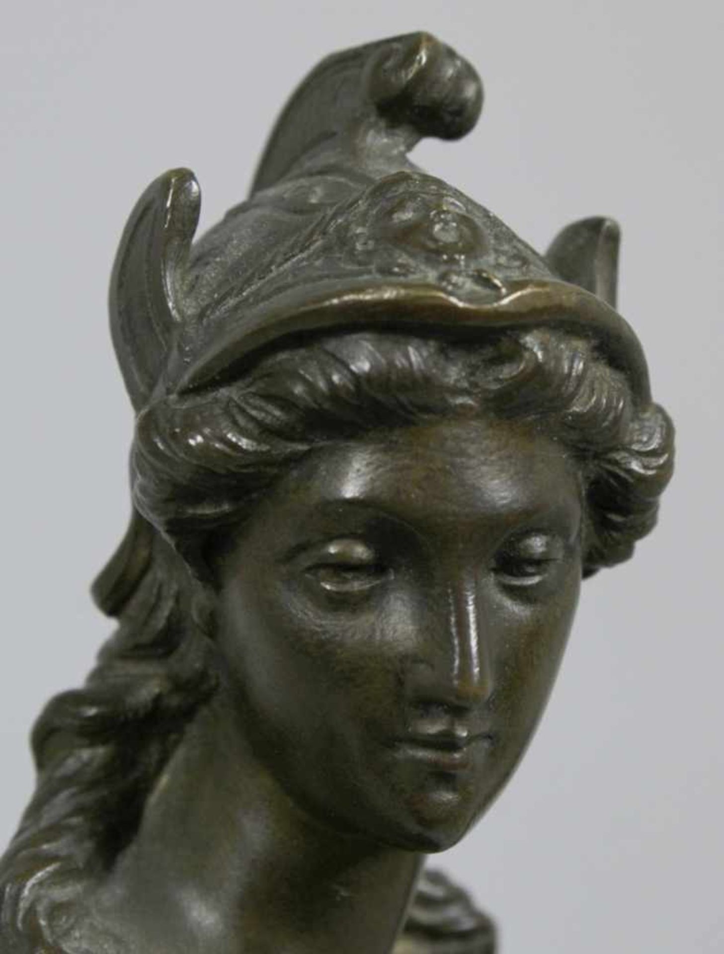 Bronze-Plastik, "Helena", anonymer Bildhauer, 2. Hälfte 19. Jh., vollplastische, stehendeDarste - Bild 3 aus 3