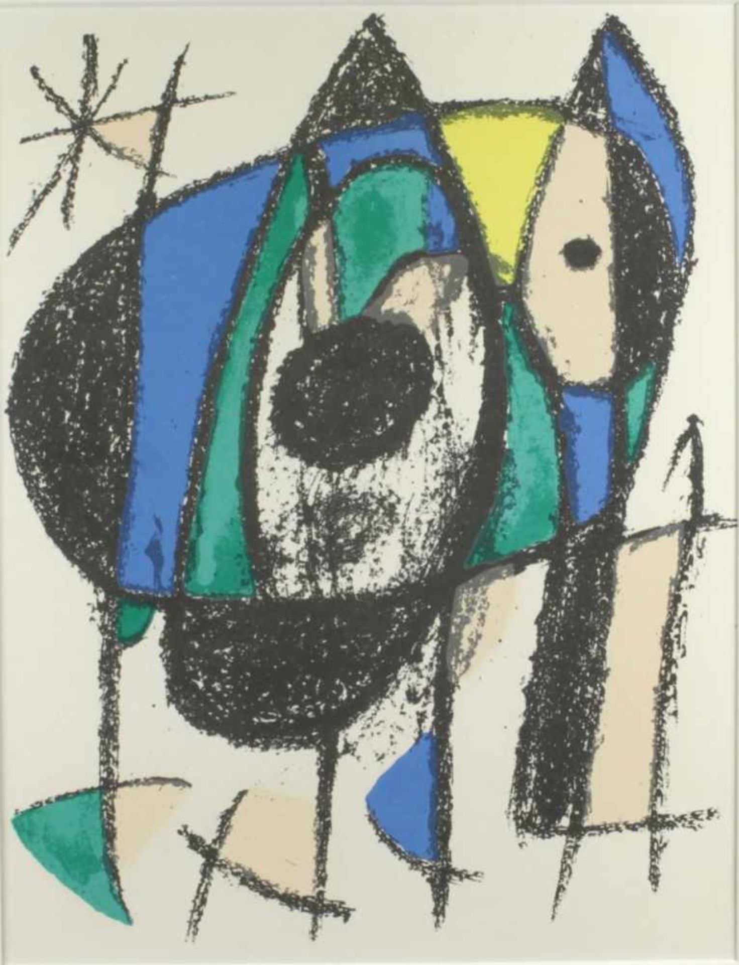 Miró, Joan, Montroig 1893 - 1983 Calamajor (Mallorca). "Elefant", Lithographie, unsign.,31 x 24