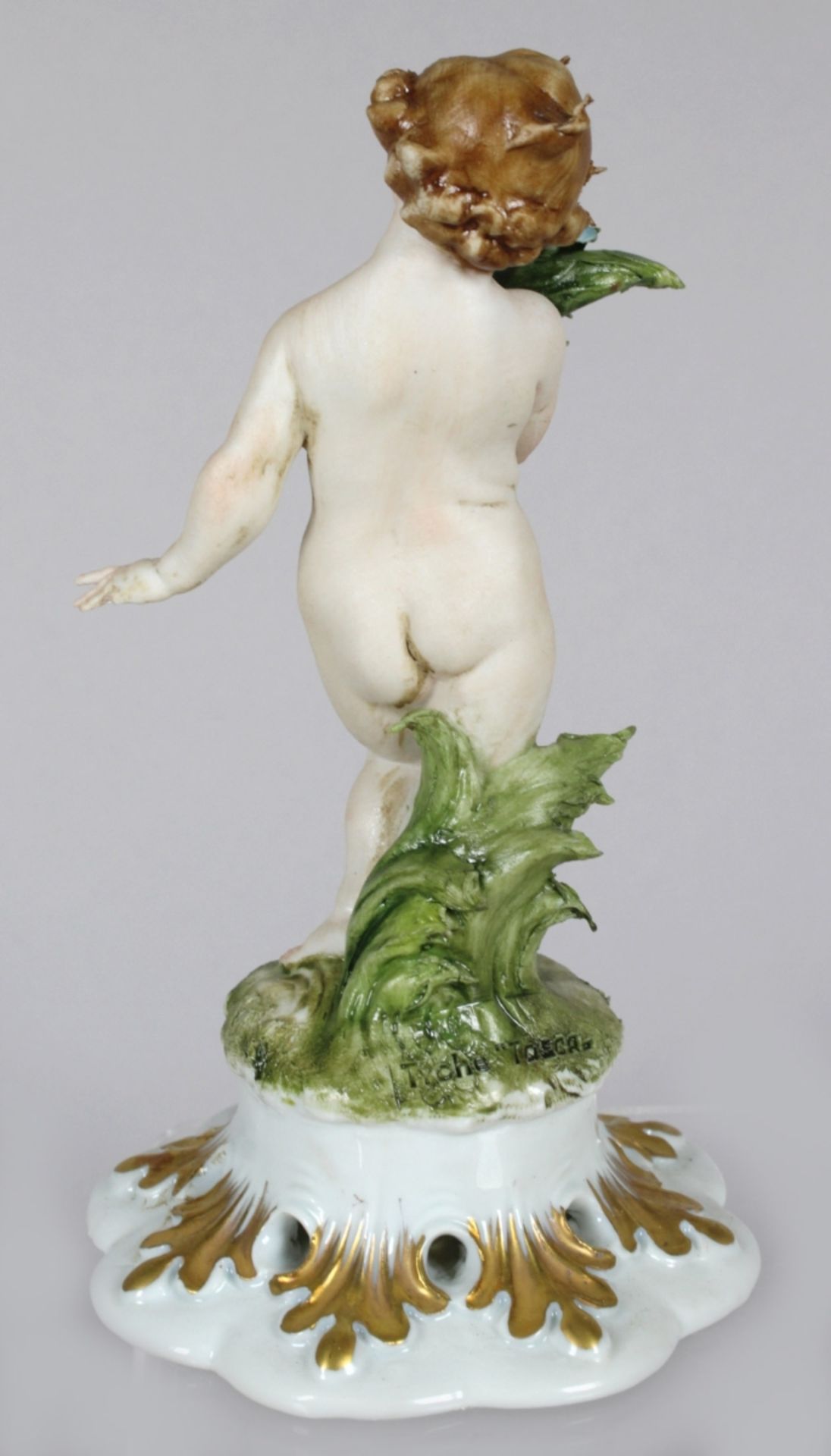Porzellan-Figur, "Puttol", Capodimonte, Italien, 2. Hälfte 20. Jh., auf Sockel mitumlaufender L - Bild 2 aus 5