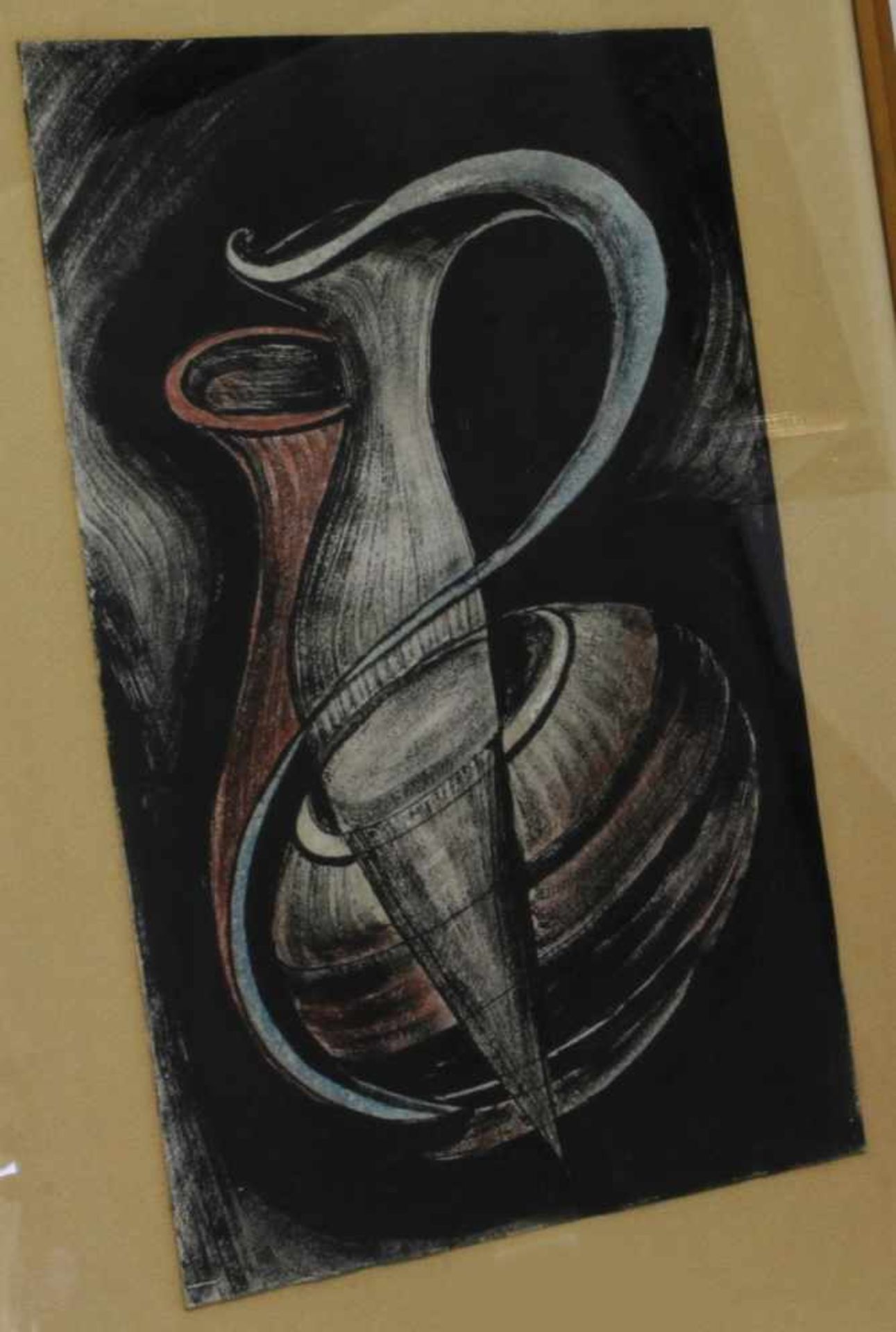 Anonymer Künstler, zeitgenössisch. "Vasen", Mischtechnik, 33 x 21 cm