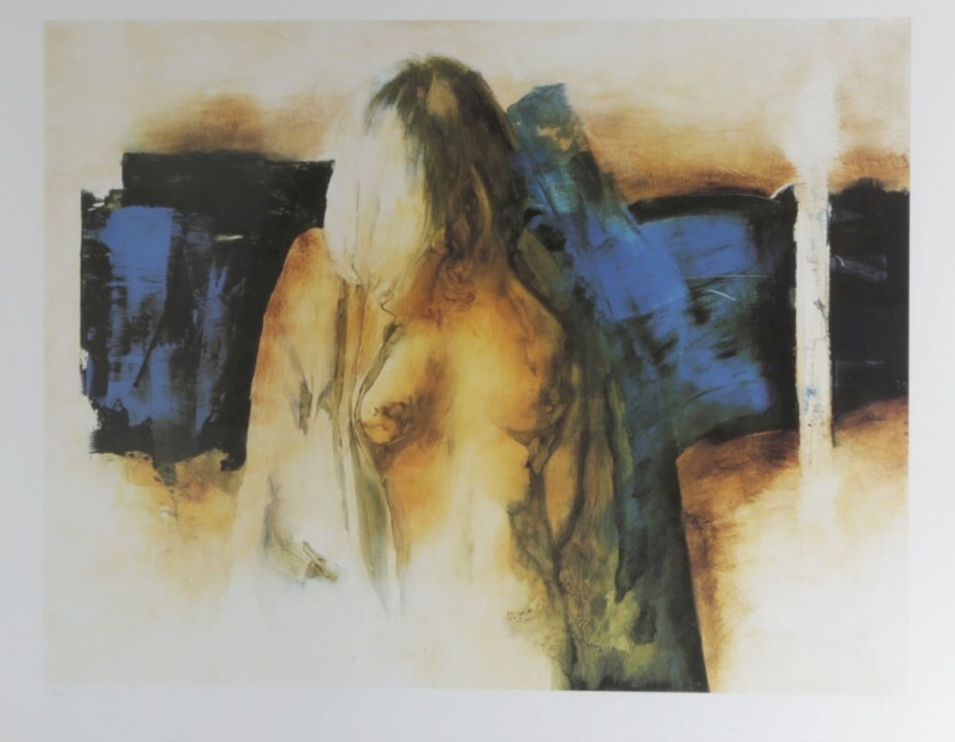 Canhorck, zeitgenössischer Künstler. "Weiblicher Akt", Lithographie, handsign., dat. 1994,num.