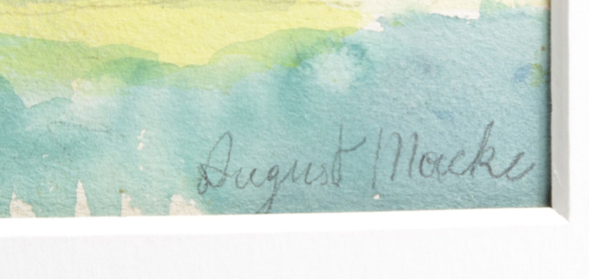 Anonymer Maler, 1. Hälfte 20. Jh. "Landschaft", Aquarell, sign. August Macke, 15 x 23 cm<br - Bild 2 aus 2
