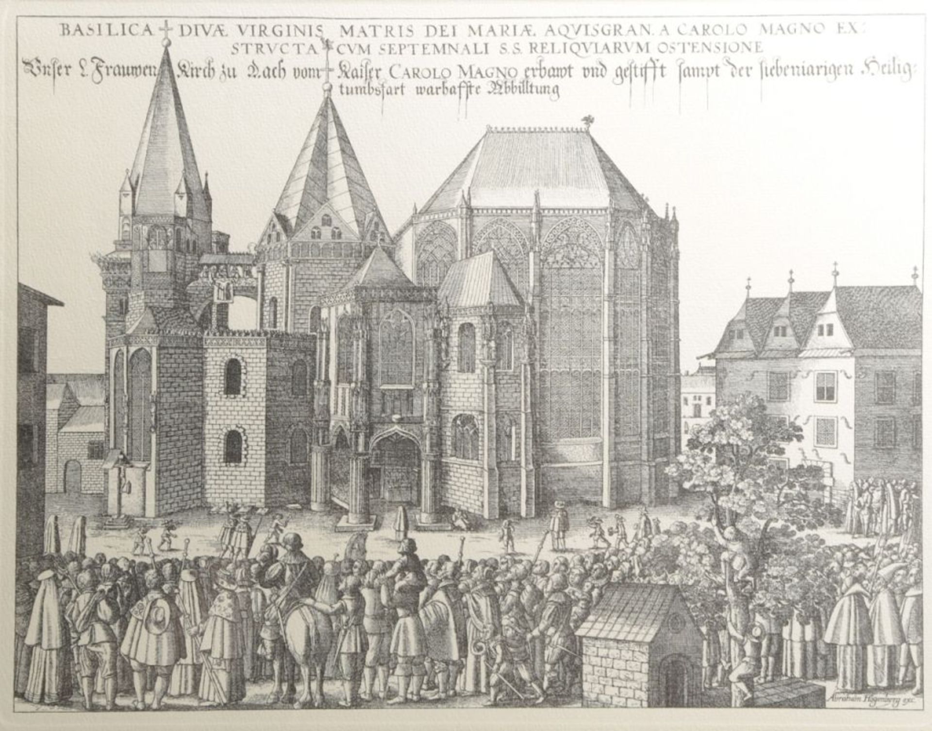 Hogenberg, Abraham, Köln ca. 1578 - 1653 ebenda. "Aachen", Radierung, 26 x 34 cm, spätererAbzug