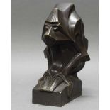 Bronze, "Affe", Art Deco-Stil, neuzeitlich, Guss, Bronzesockel, 30 cm hoch