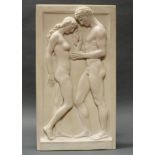 Relief, Ara-Marmor, "Du und ich", bezeichnet unten rechts Arno Breker, seitlich nummeriert 50/50, 75