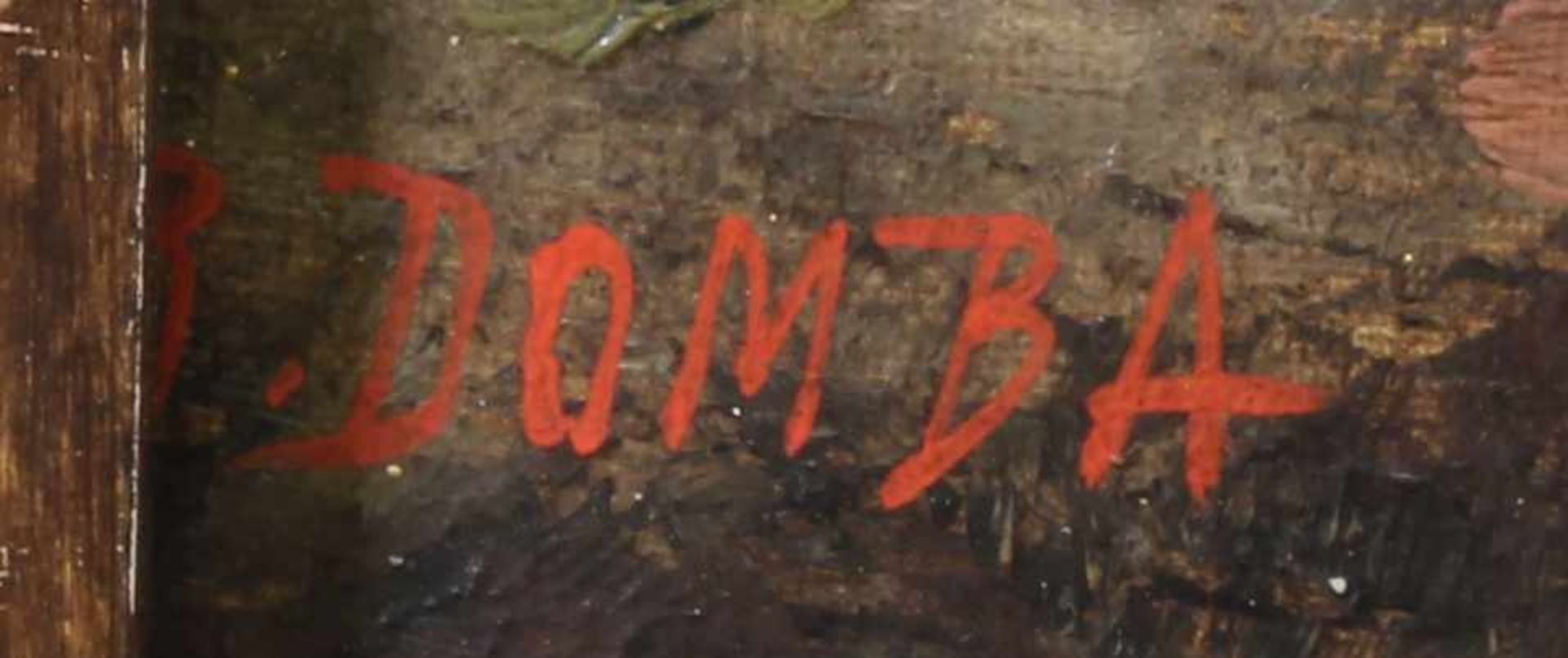 Domba, R. (19. Jh.), "Blick auf eine Hafenstadt", Öl auf Leinwand, signiert unten links Domba, 50 - Image 3 of 4