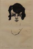 Schad, Christian (1894 Miesbach - 1982 Keilberg), Lithografie, "Yette", signiert, datiert 21,