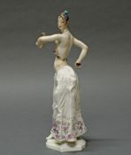 Porzellanfigur, "Spanische Tänzerin", Meissen, Schwertermarke, 1. Wahl, A 1248, polychrom und