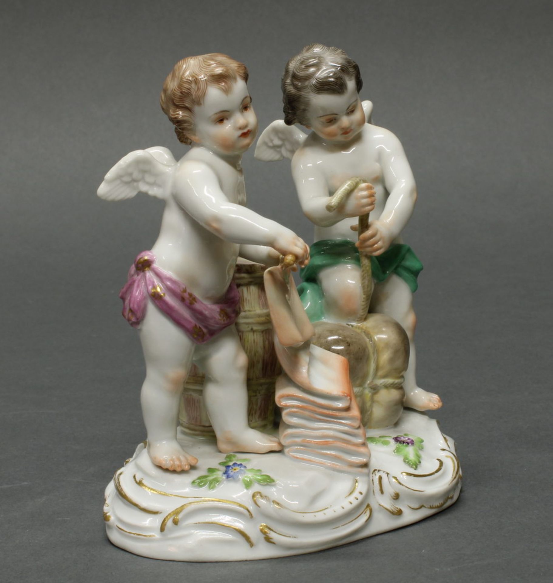 Porzellangruppe, "Allegorie - Der Handel", Meissen, Schwertermarke, 1924-1934, 1. Wahl, Modellnummer - Image 4 of 4