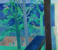 Smidowicz, Anna (geb. 1940, deutsche Malerin), "Bäume", Öl auf Leinwand, signiert unten rechts