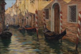 Vianello, Marcello (1909 - 1985, Landschaftsmaler), "Chioggia", Öl auf Holz, signiert und datiert