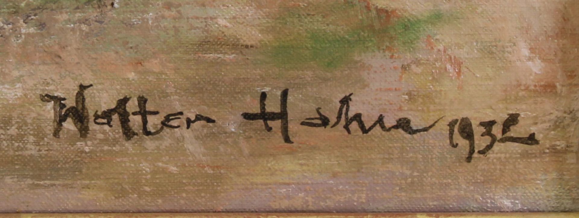 Hahn, Walter (19./20. Jh.), "Blick auf Meissen", Öl auf Leinwand, signiert und datiert unten - Bild 2 aus 4