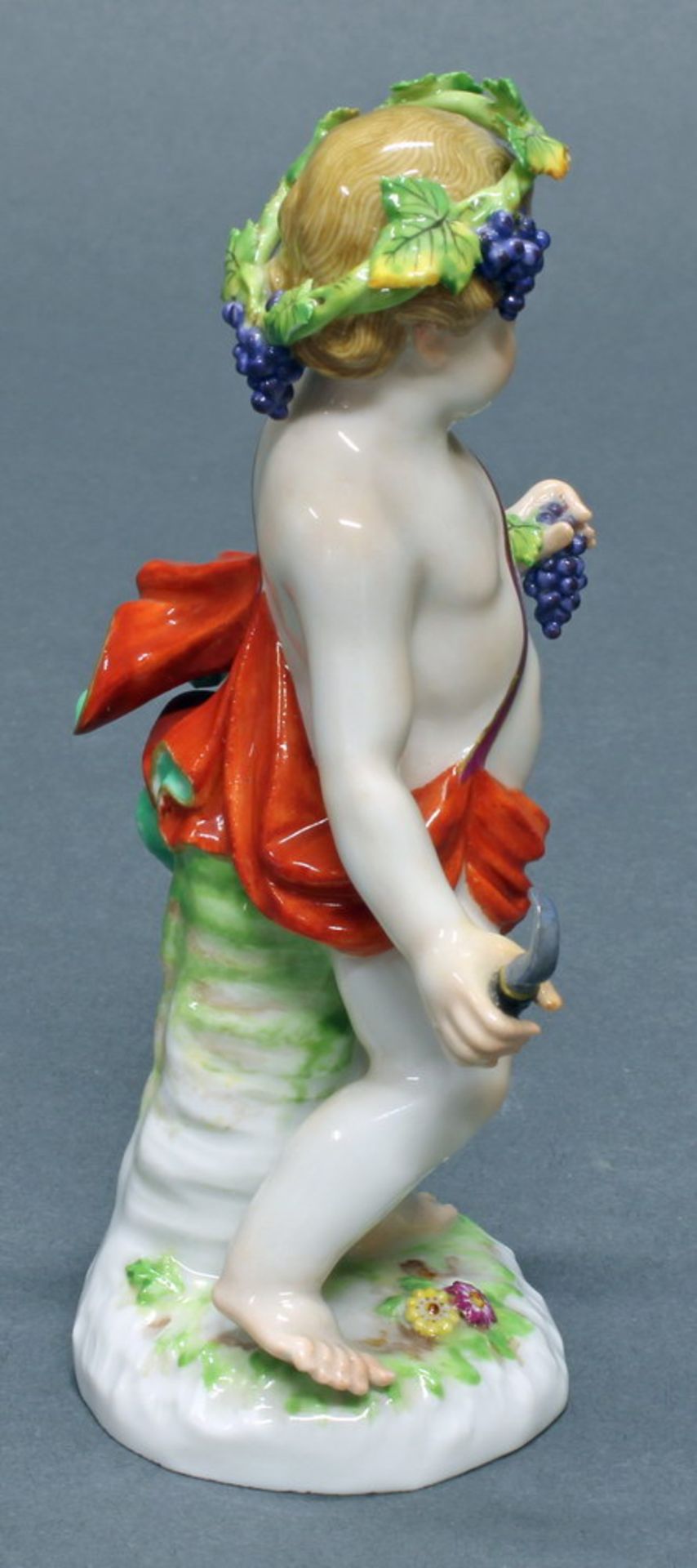 Porzellanfigur, "Der Herbst", Meissen, Schwertermarke, 1. Wahl, Modellnummer 2716, polychom und - Image 4 of 5