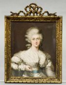 Miniatur, Gouache auf Elfenbein, "Porträt Sarah Villiers, Vicountess of Jersey, Princess Esterhazy",