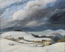 Wewer, Willi (1912 - 1997), zugeschrieben, "Winterliche Eifellandschaft", Öl auf Leinwand, 40 x 50