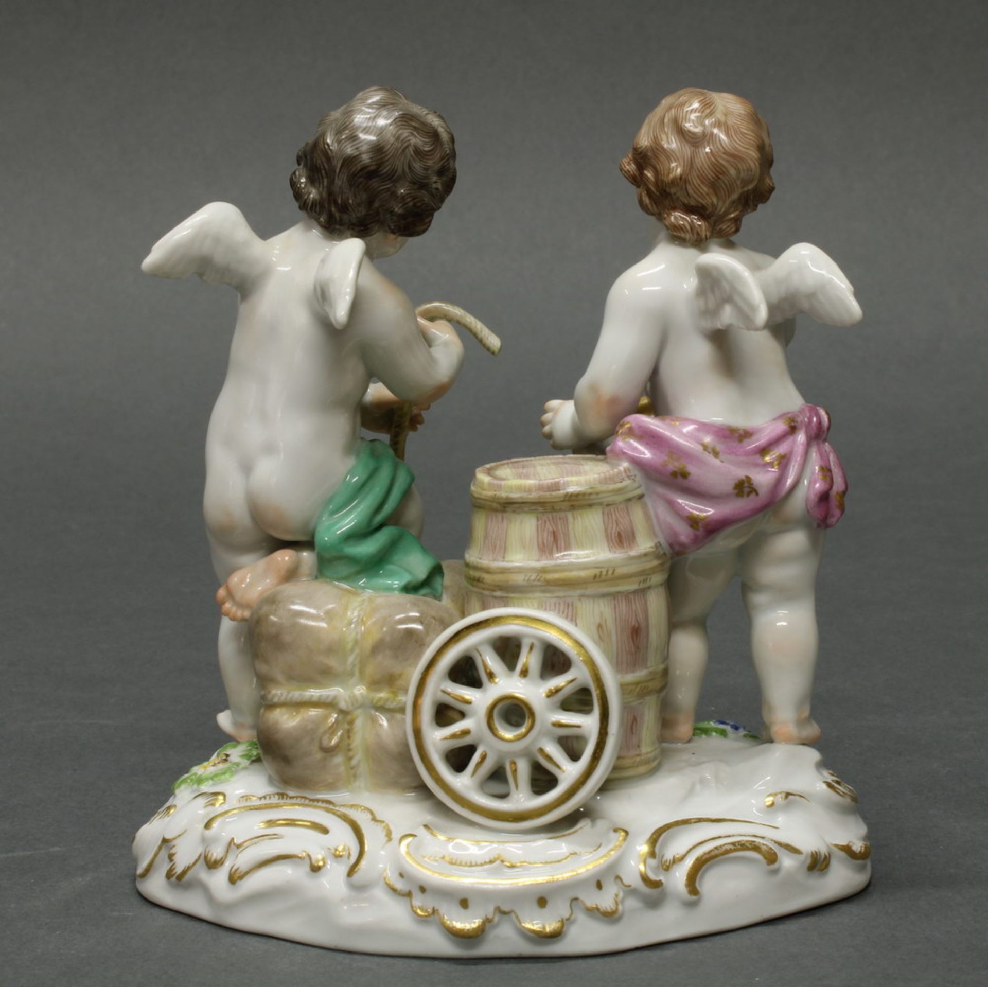 Porzellangruppe, "Allegorie - Der Handel", Meissen, Schwertermarke, 1924-1934, 1. Wahl, Modellnummer - Image 3 of 4