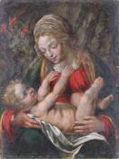 Wouters, Frans (1612 Lierre - 1659 Antwerpen), Umkreis, "Muttergottes mit Kind", in einer Höhle