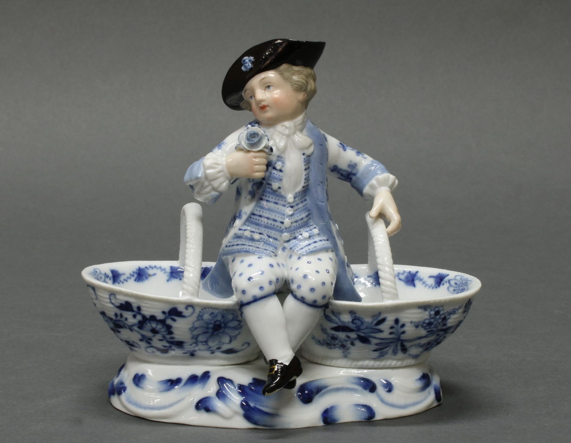 Doppelsalière, "Kleiner Kavalier", Meissen, Schwertermarke, 1850-1924, 1. Wahl, Modellnummer 3024,