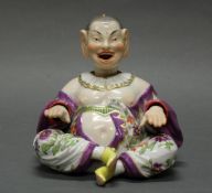 Wackelpagode, "Sitzender Chinese", Meissen, Schwertermarke, 1850-1924, 1. Wahl, lachender Chinese
