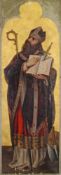 Sakralmaler (Ende 19. Jh./um 1900), "Bischofsheiliger", Öl auf Leinwand, 87 x 30 cm, kleine