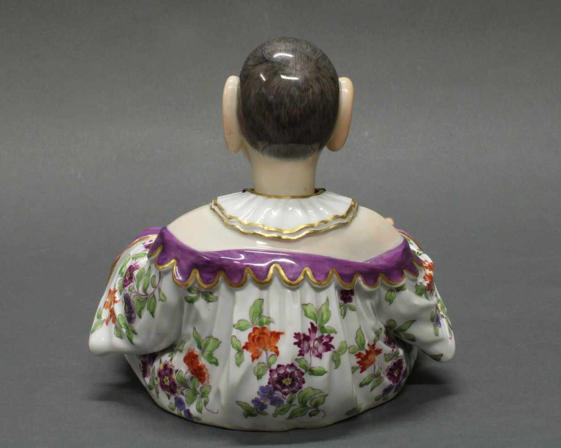 Wackelpagode, "Sitzender Chinese", Meissen, Schwertermarke, 1850-1924, 1. Wahl, lachender Chinese - Image 5 of 6