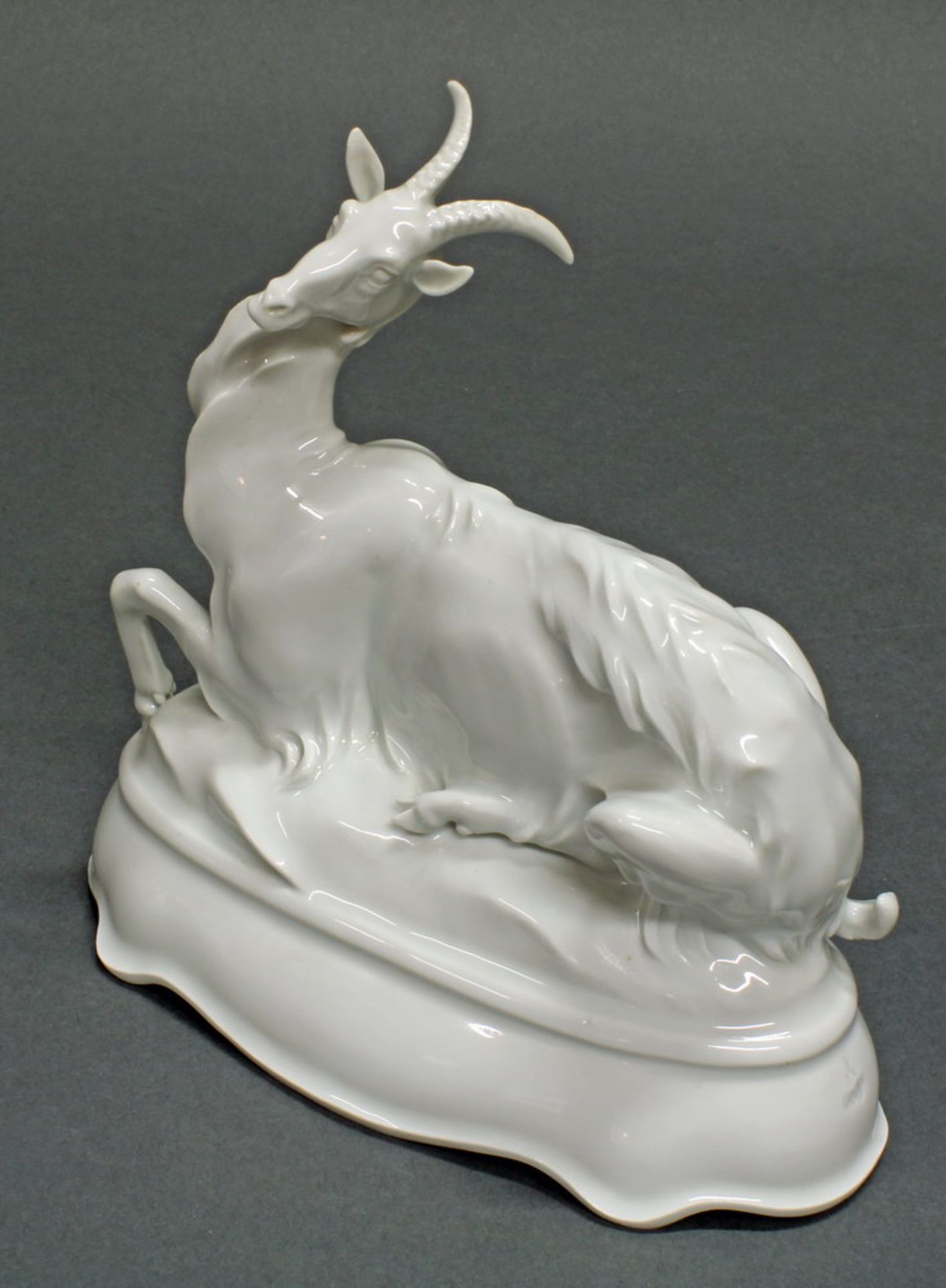 Porzellanfigur, "Ziege", Meissen, Schwertermarke, 1924-1934, 1. Wahl, Modellnummer H 251, - Image 2 of 6