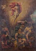 Rheinisch (wohl 18. Jh.), "Auferstehung Christi", Öl auf Kupfer, 35.5 x 26 cm, verschmutzt, leicht