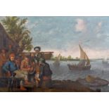 Niederländischer Maler (1. Hälfte 17. Jh.), "Fischer am Ufer", Öl auf Holz, alte Zuschreibung zu