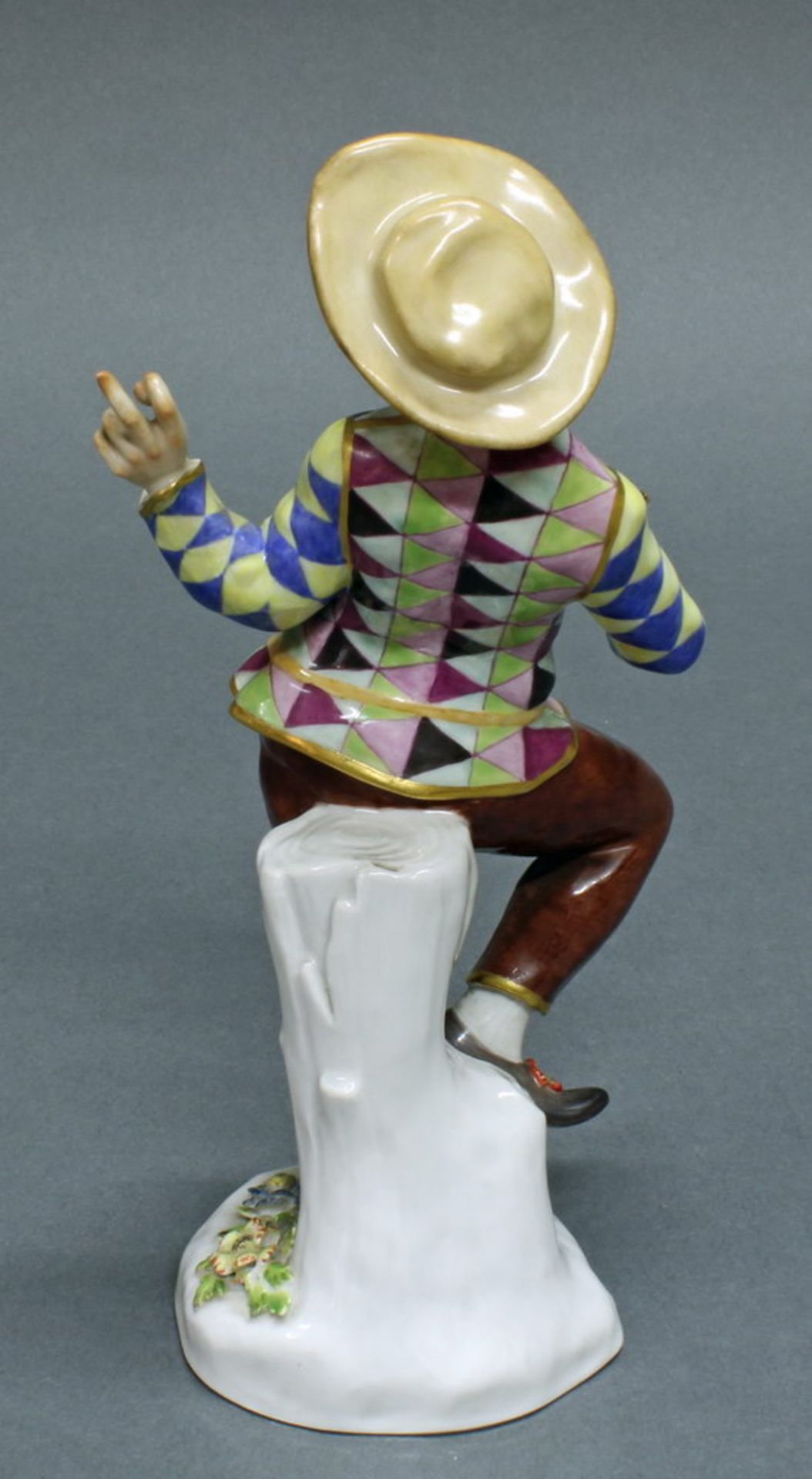 Porzellanfigur, "Harlekin mit Pritsche", Meissen, Schwertermarke, 2. Wahl, Modellnummer 237, - Image 3 of 4