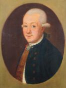 Porträtmaler (18. Jh.), "Porträt eines adeligen Herrn", Öl auf Leinwand, auf Holz, 53 x 40.5 cm,