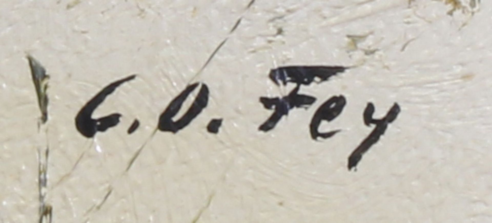 Fey, C.O. (19./20. Jh.), 2 Gemälde, Öl auf Karton, jeweils signiert unten rechts C.O. Fey, verso - Bild 2 aus 8
