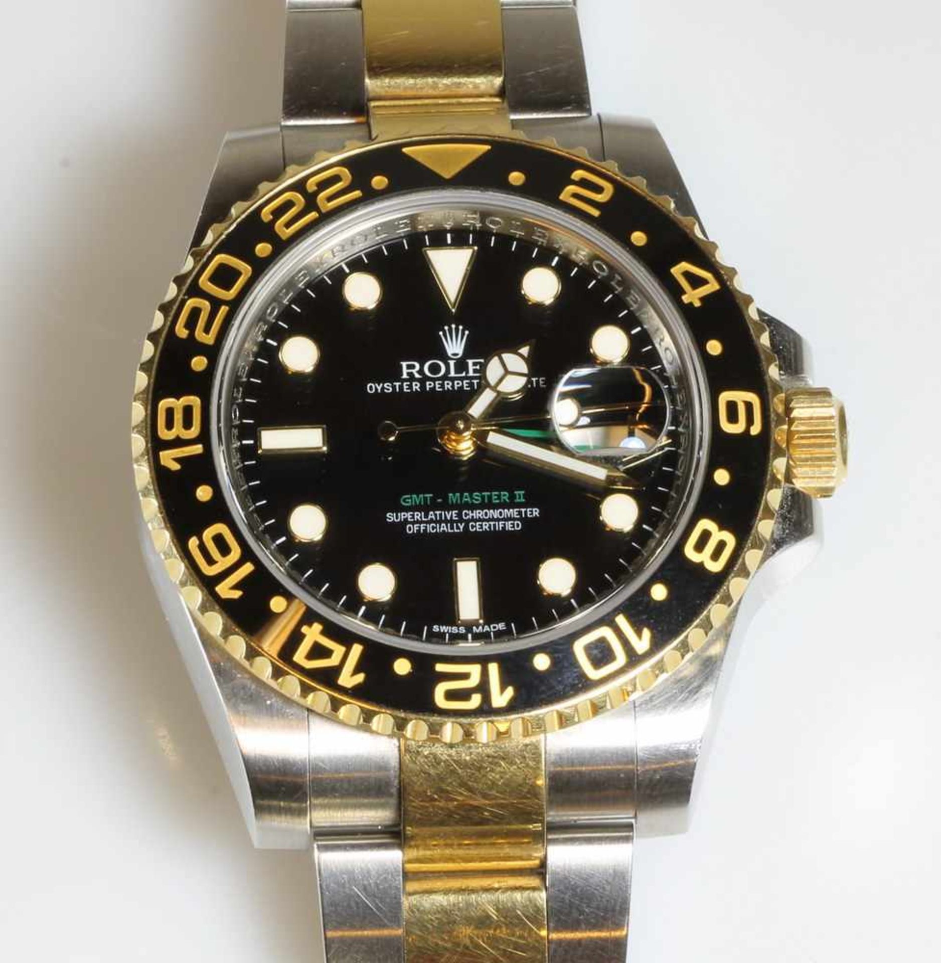 Herrenarmbanduhr, Rolex, Model Oyster-Perpetual Date/GMT-Master II, Individualnummer Z72T5476, - Bild 2 aus 2