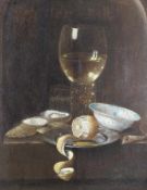 Niederlande (17. Jh.), "Stillleben mit Römer, Zitrone und chinesischer Schale", Öl auf Holz, 2.