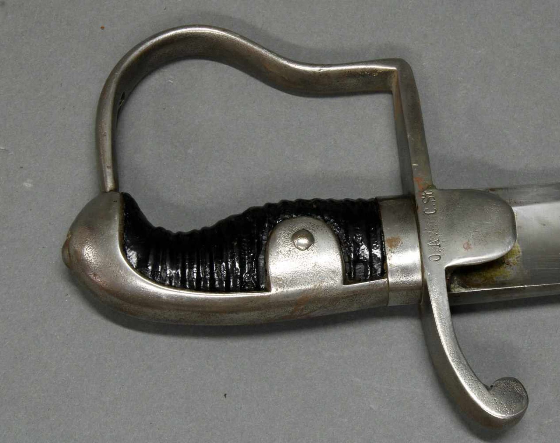 Blücher-Säbel, Säbel M 1811 für Mannschaften, eisernes Bügelgefäß mit Faustriemenschlitz, gestempelt - Bild 4 aus 4