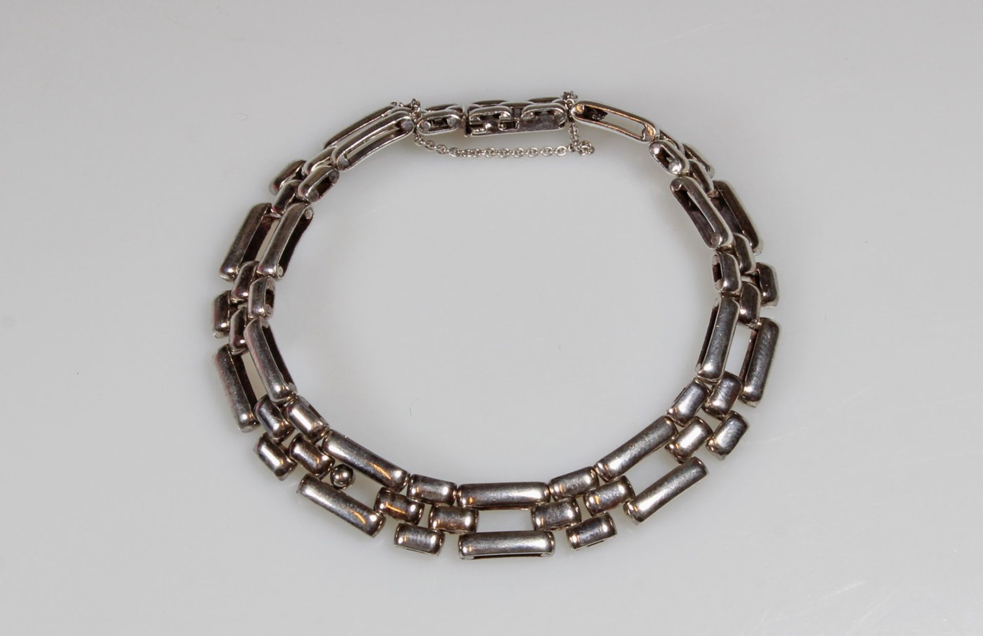 Armband, Silber 835, gepunzt KJ mit Pfeil, für Kollmar & Jourdan, Pforzheim, Art Deco, 1920er/30er