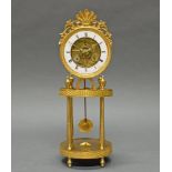 Pendule, sog. 'Marriage', Werk, Frankreich, um 1820, Pendelaufhängung umgebaut auf Feder,