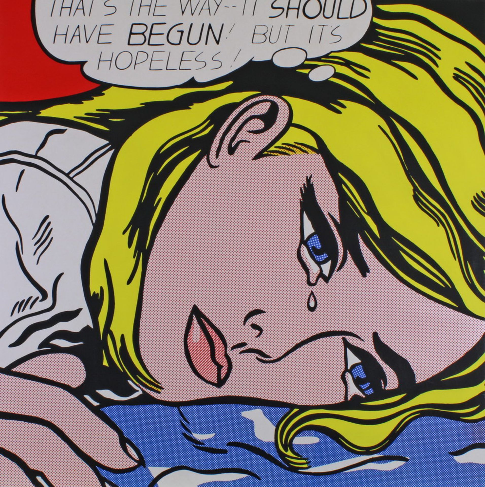 Lichtenstein, Roy (New York 1923 - 1997), Farbserigraphie, "That's the way - it should have begun!