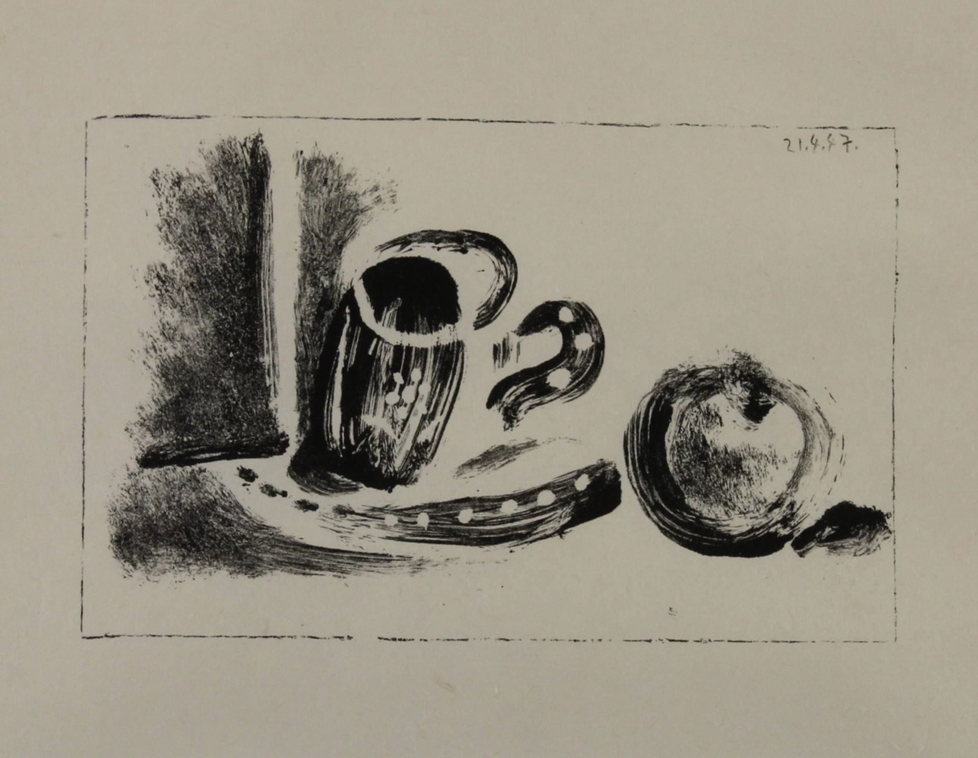 Picasso, Pablo (1881 Malaga - 1973 Mougins), nach, 2 Lithografien, "Petit Pot de Fleur" und "Tasse