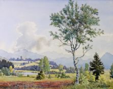 Maertens, Max (geb. 1887 Braunschweig - 1970 Gstadt am Chiemsee, Landschaftsmaler), "Landschaft