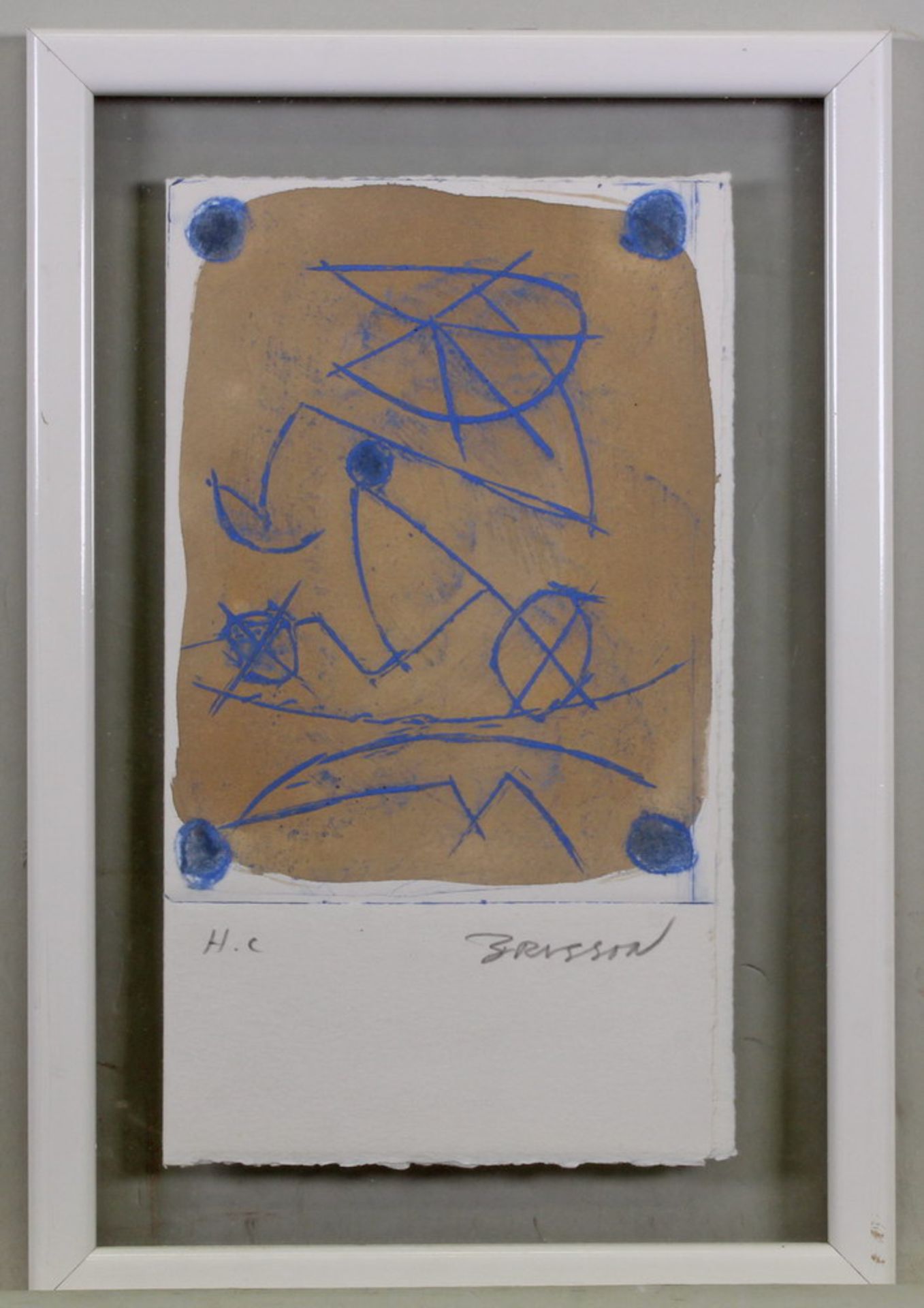 Bresson, Pierre (geb. 1941), 2 Druckgrafiken, "Abstrakte Komposition", eines nummeriert unten - Image 2 of 7