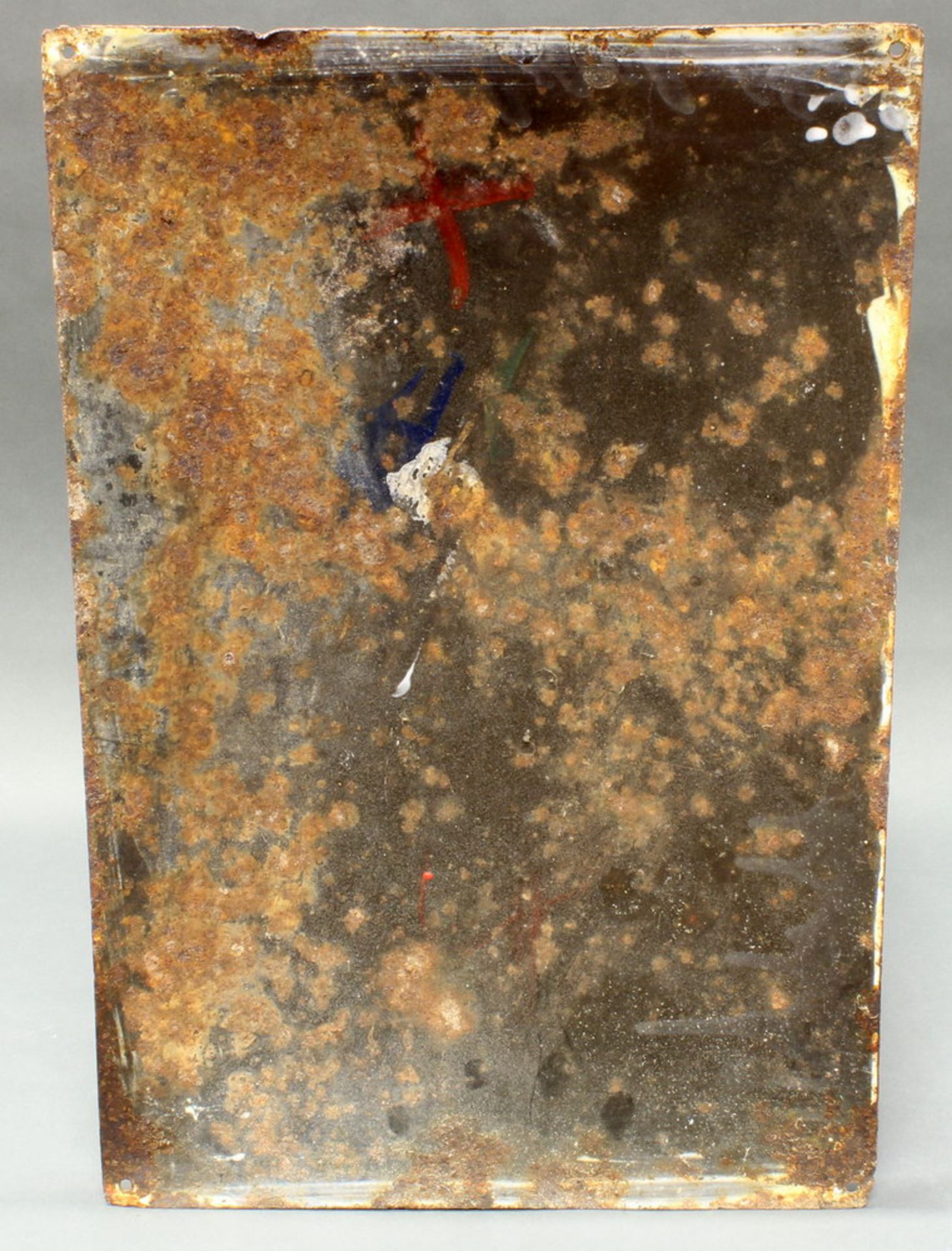 Gewölbtes Emailschild, "Schokolade Trumpf", 60 x 39 cm, bezeichnet Philipp (?) Zehbe, Ferro - Bild 5 aus 5