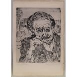 Gogh, Vincent van (1853 - 1890), nach, Druckgrafik, "Doctor Gachet", im Druck Titel- und