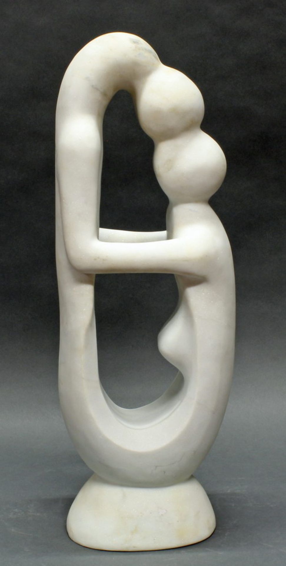 Skulptur, "Paar", weißer Marmor, 54 cm hoch - Image 3 of 3