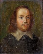 Porträtmaler (17. Jh.), "Porträt eines Mannes", Öl auf Holz, 10.5 x 8.5 cm