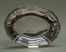 Vorlegeschale, Silber 800, Wilhelm Binder, deutsch, oval, passig-geschweifter Profilrand, 3.5 x 29.5