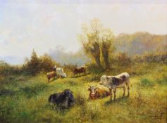 Bierle, Rudolf (geb. 1928 München), Zwei Gemälde: "Kuhherde auf der Weide" und "Drei Kühe", Öl auf