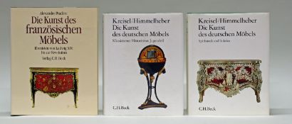 3 Bände, Verlag C.H. Beck: - 2x Kreisel/Himmelheber, Die Kunst des deutschen Möbels, Bd. 2 und 3,