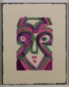 Quinn, Anthony (1915 Chiahuahua - 2001 Boston), 2 Farblithographien, "Visionary Faces", nummeriert